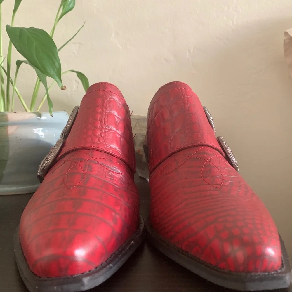Matisse Red Bloke Leather Mule Women Size 8.5 - Picture 5 of 6